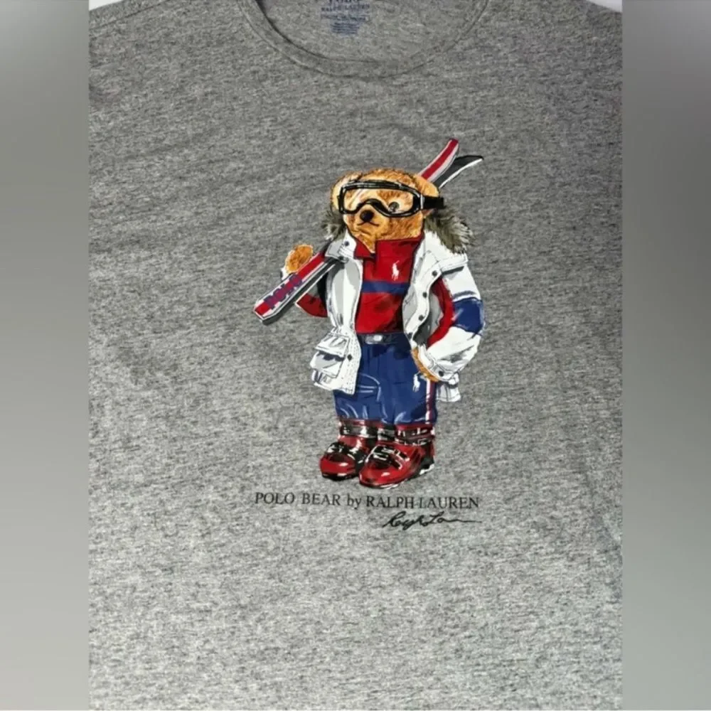 Used Polo by Ralph Lauren Ski Polo Bear Long Sleeve T-Shirt Size XL